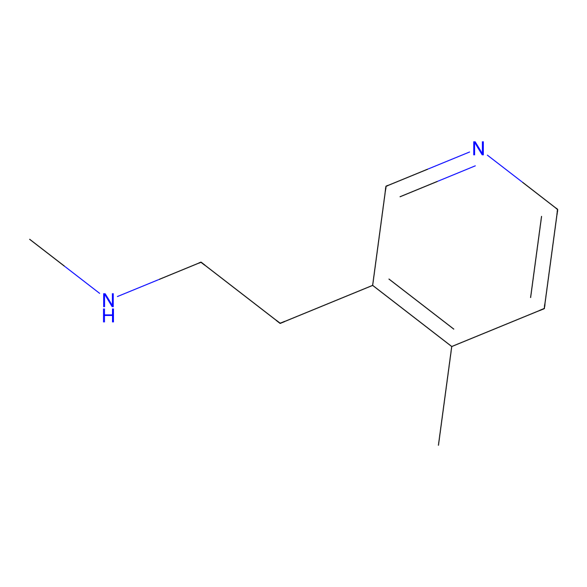 n-Methyl-2-(4-methylpyridin-3-yl)ethan-1-amine molecular structure, CAS 1544832-19-0