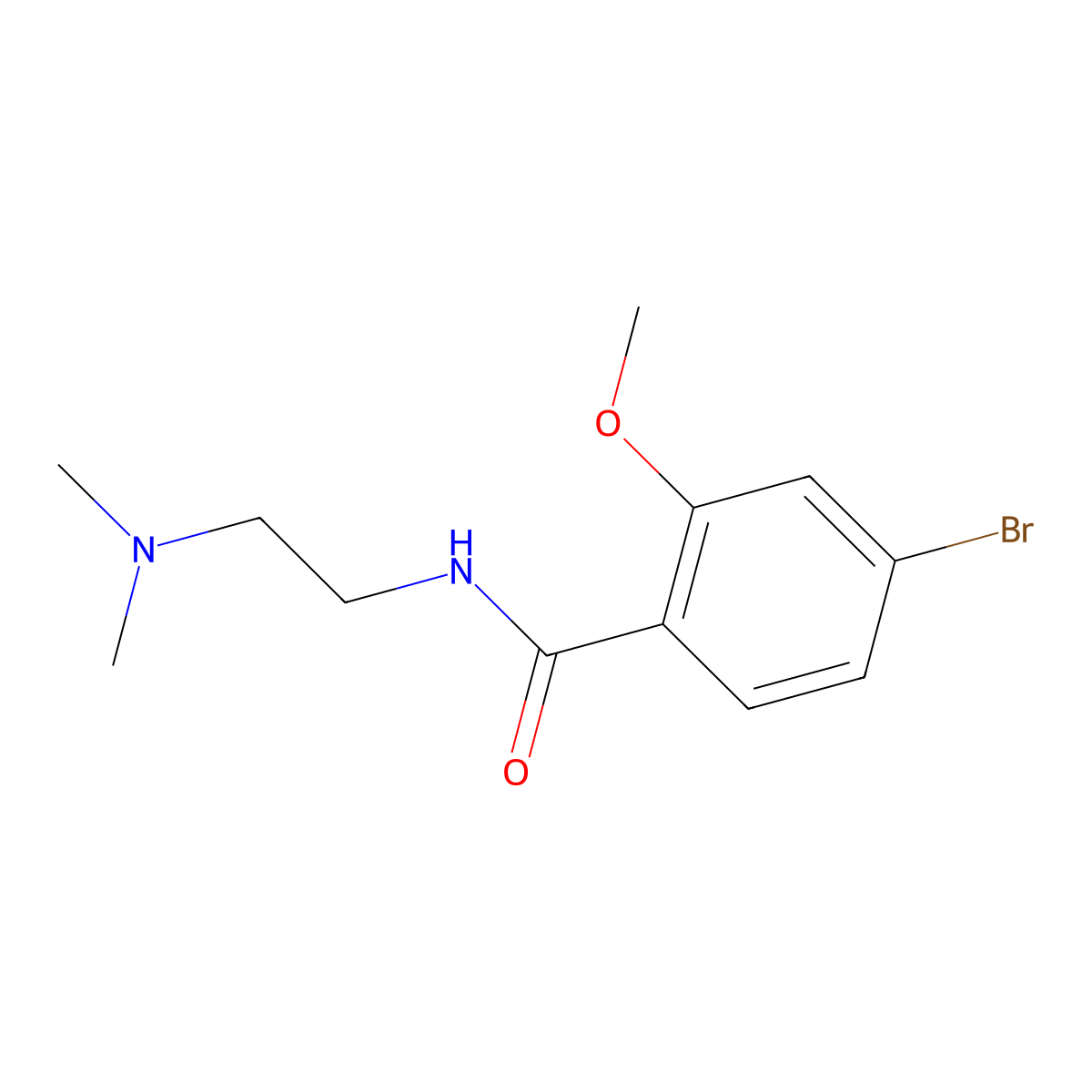 4-Bromo-N-[2-(dimethylamino)ethyl]-2-methoxybenzamide molecular structure, CAS 1544880-77-4