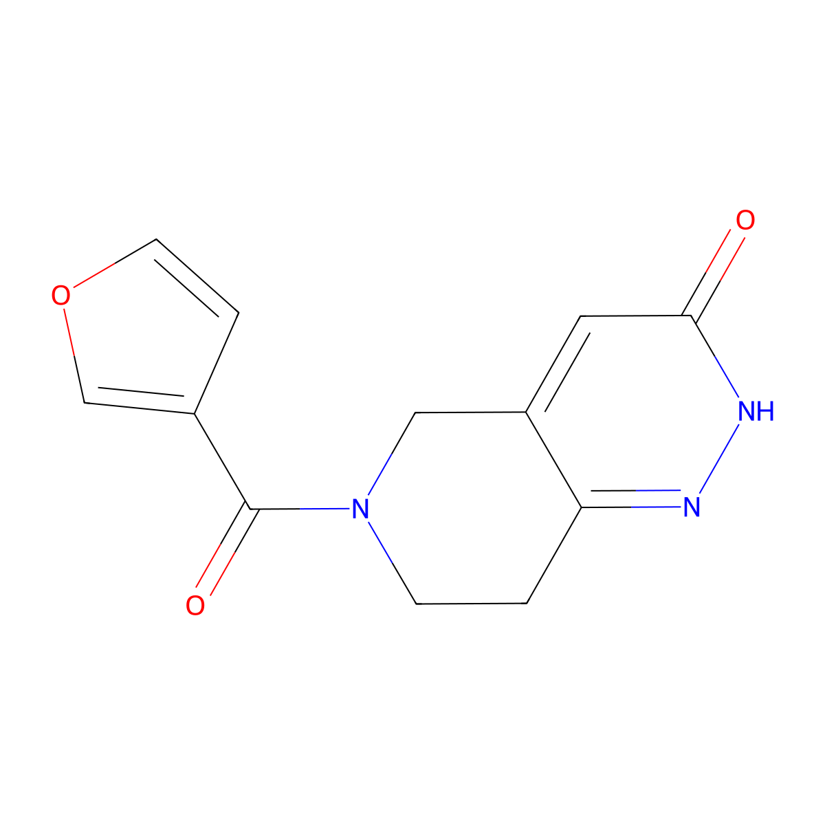 6-(3-furoyl)-5,6,7,8-tetrahydropyrido[4,3-c]pyridazin-3(2H)-one molecular structure, CAS 1544881-85-7