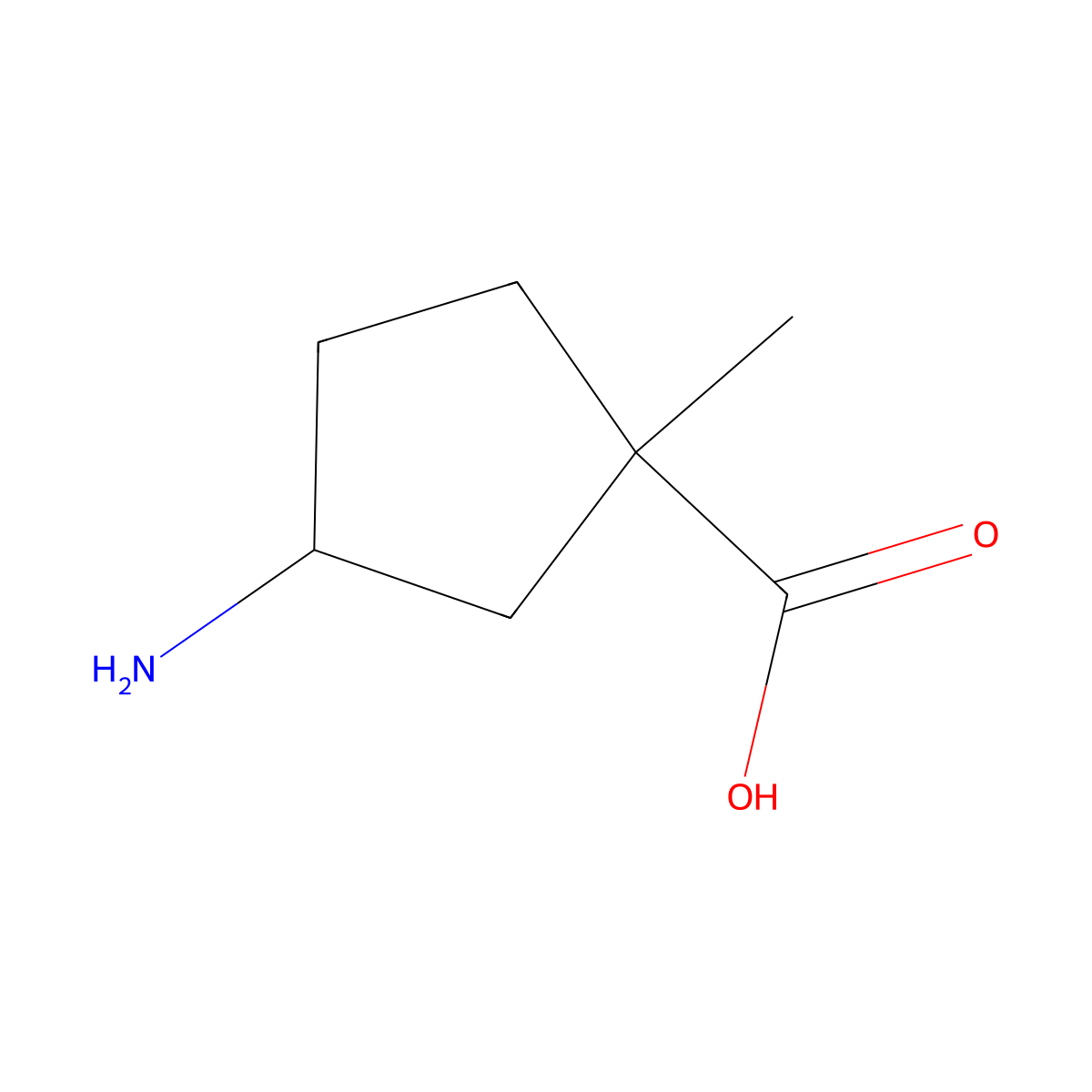 3-Amino-1-methylcyclopentanecarboxylic acid molecular structure, CAS 1544882-23-6