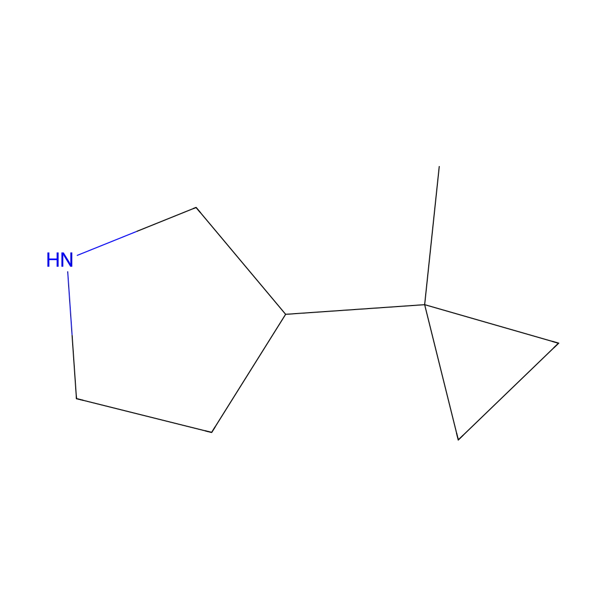 3-(1-Methylcyclopropyl)pyrrolidine molecular structure, CAS 1544892-90-1