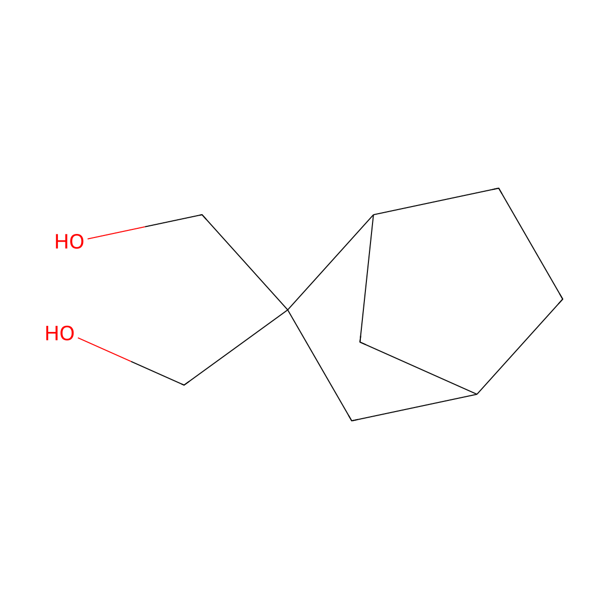 Bicyclo(2.2.1)heptane-2,2-dimethanol molecular structure, CAS 15449-66-8
