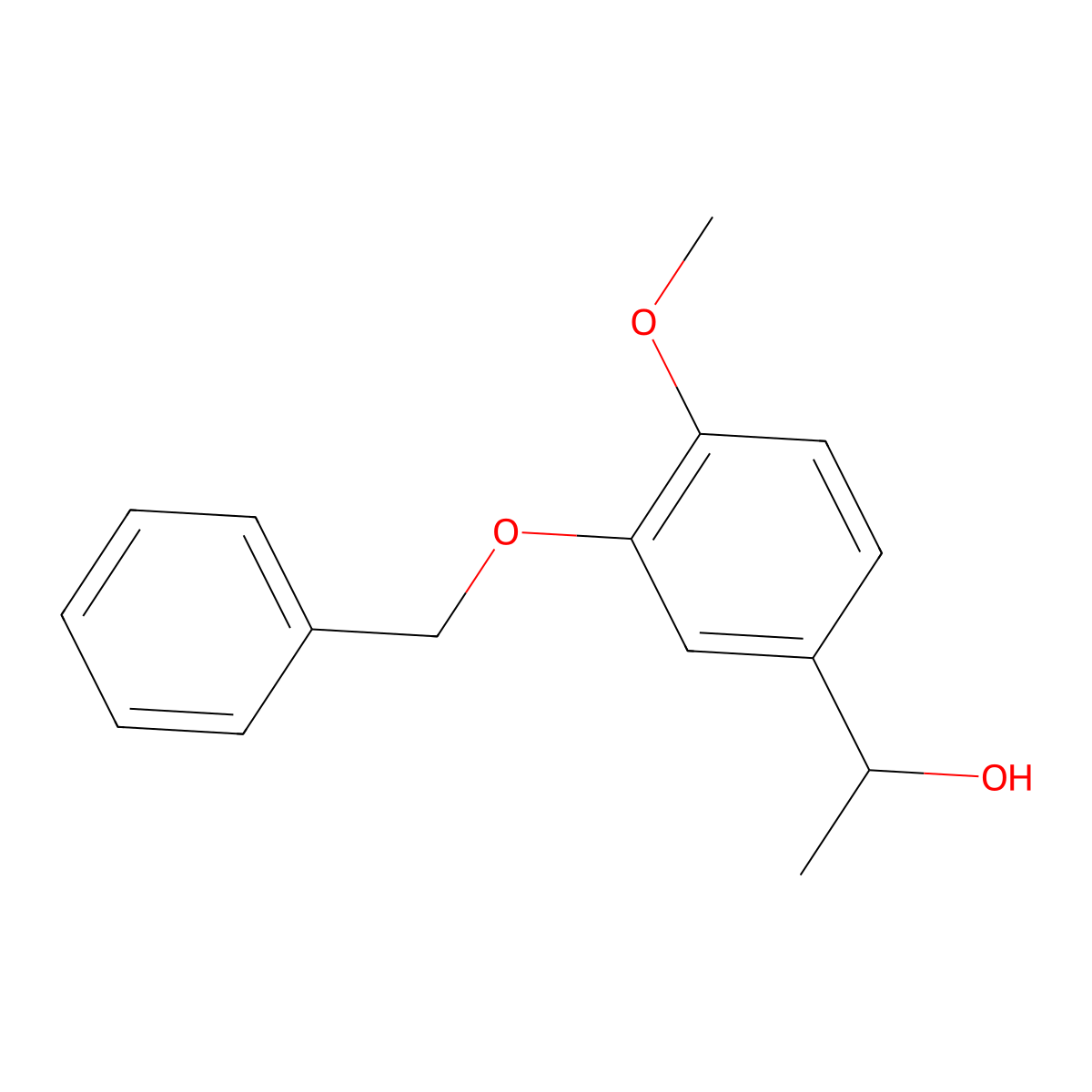 1-(3-Benzyloxy-4-methoxy-phenyl)-ethanol molecular structure, CAS 154490-49-0