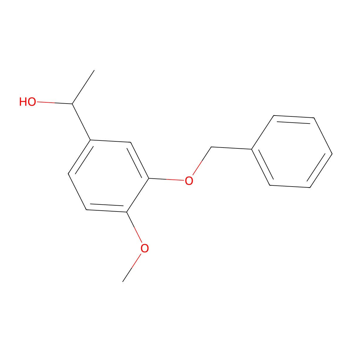 1-(3-Benzyloxy-4-methoxy-phenyl)-ethanol molecular structure, CAS 154490-49-0