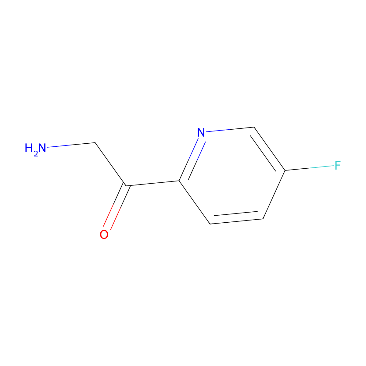 2-Amino-1-(5-fluoropyridin-2-yl)ethan-1-one molecular structure, CAS 1544907-52-9