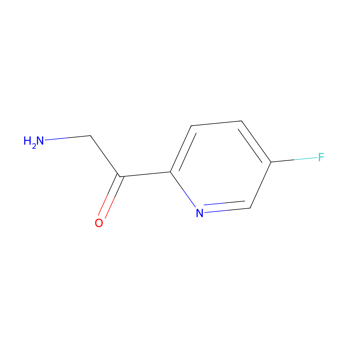 2-Amino-1-(5-fluoropyridin-2-yl)ethan-1-one molecular structure, CAS 1544907-52-9