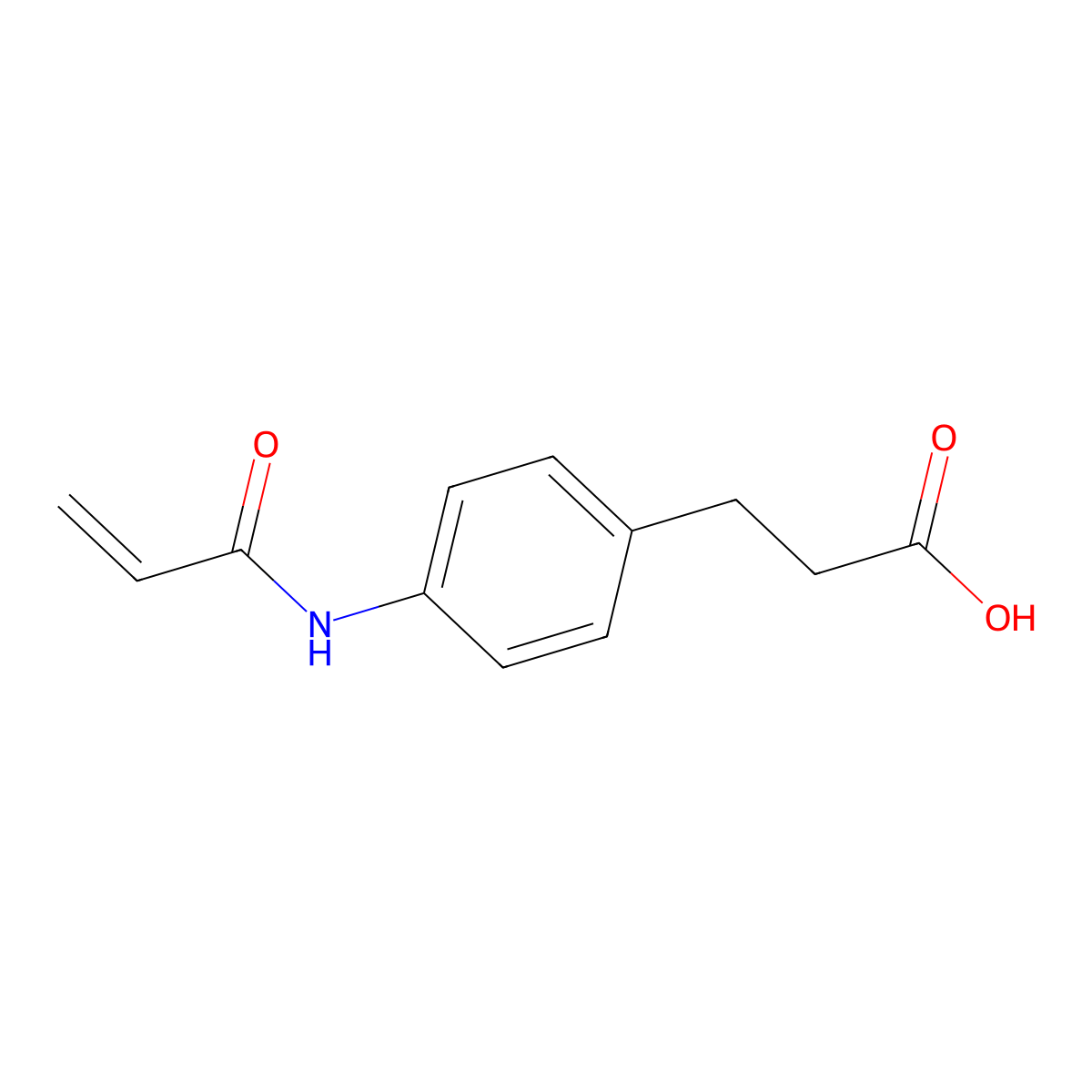 3-[4-(Prop-2-enamido)phenyl]propanoicacid molecular structure, CAS 1544913-84-9