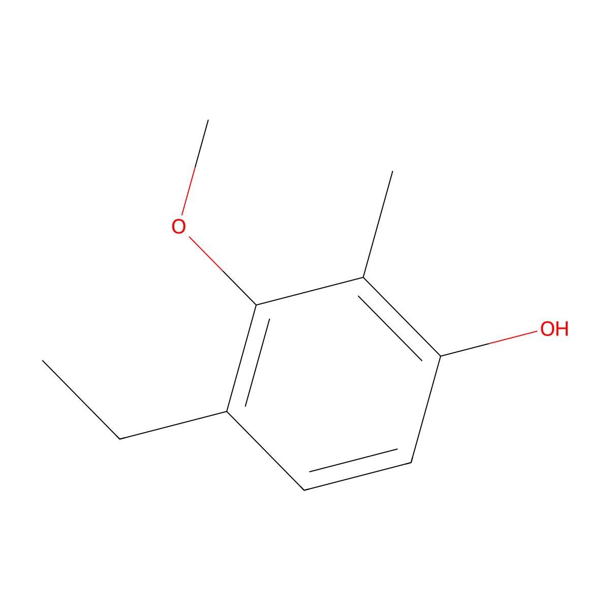 4-Ethyl-3-methoxy-2-methylphenol molecular structure, CAS 154492-36-1