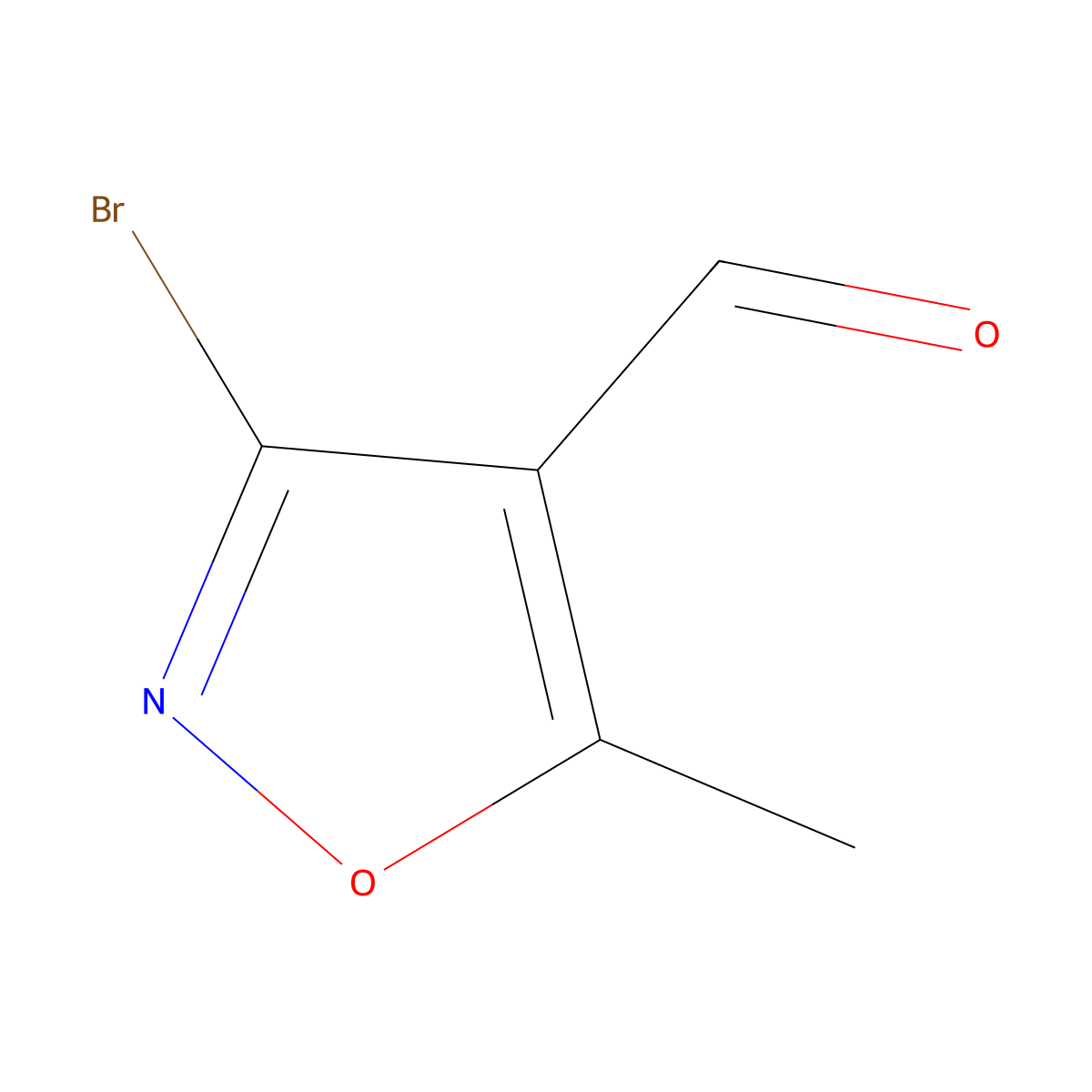 3-Bromo-5-methyl-1,2-oxazole-4-carbaldehyde molecular structure, CAS 1544924-82-4