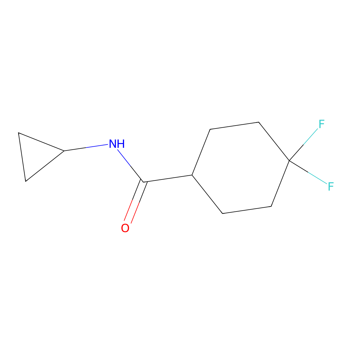 N-Cyclopropyl-4,4-difluorocyclohexanecarboxamide molecular structure, CAS 1544950-05-1