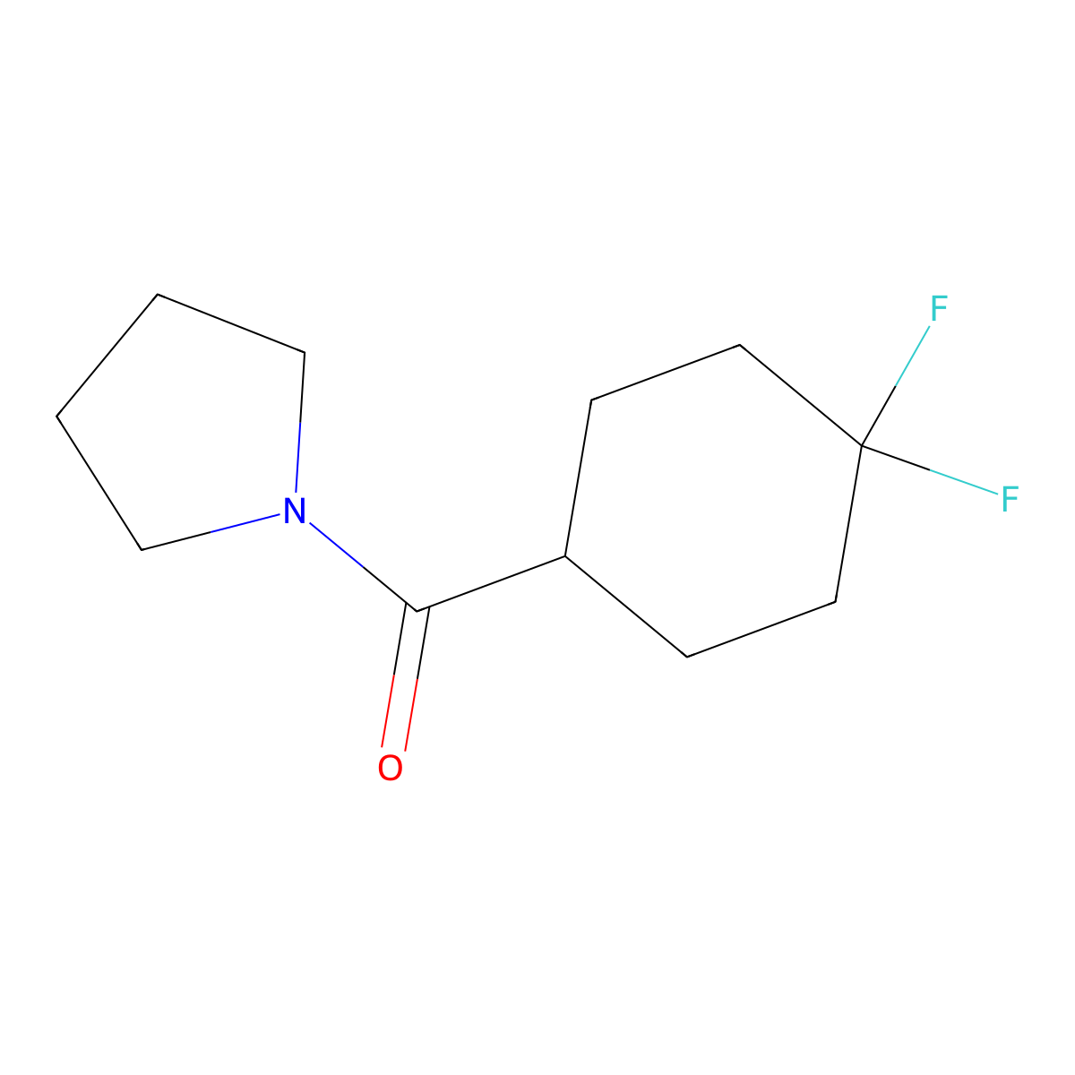 1-(4,4-Difluorocyclohexanecarbonyl)pyrrolidine molecular structure, CAS 1544950-07-3