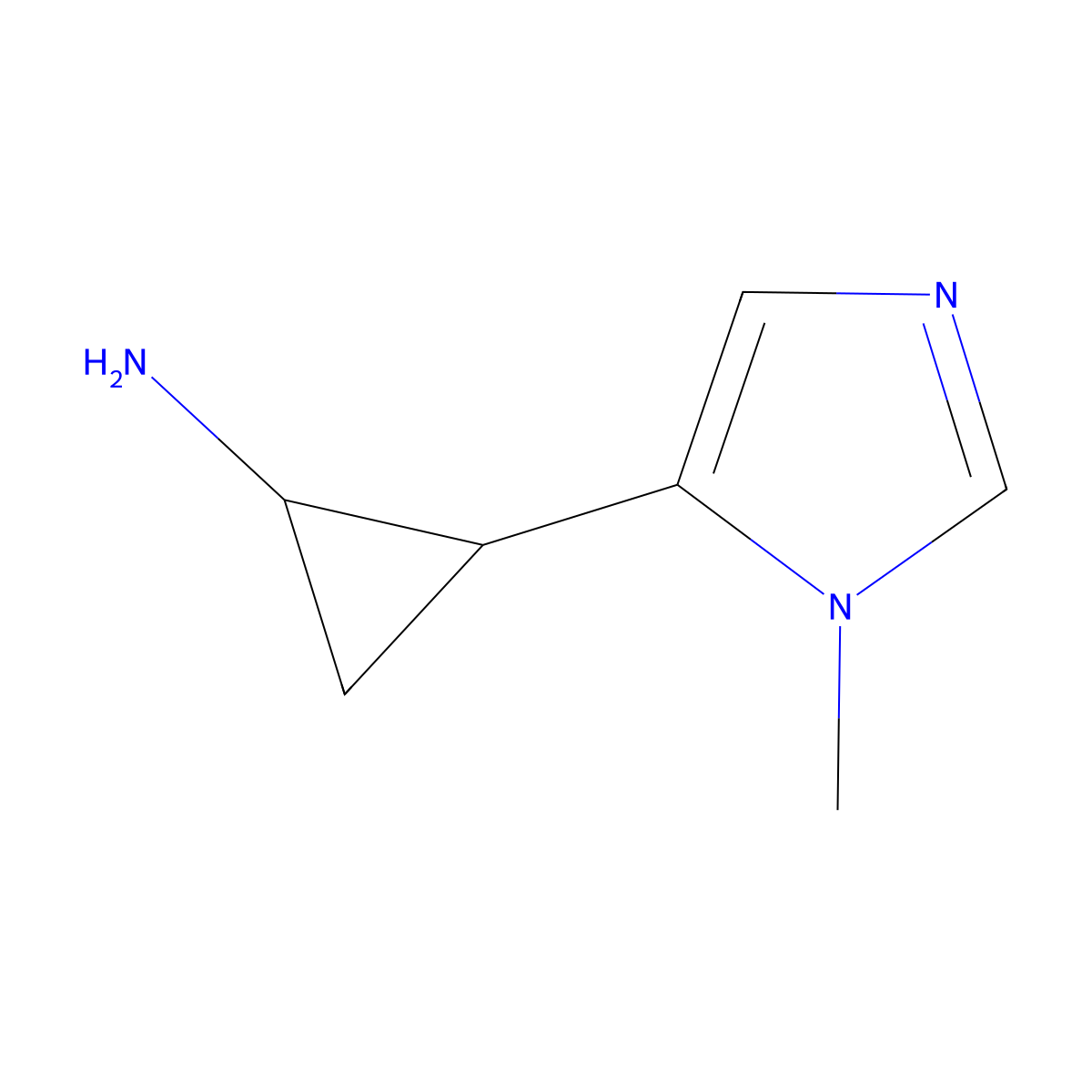 2-(1-methyl-1H-imidazol-5-yl)cyclopropan-1-amine molecular structure, CAS 1544972-51-1