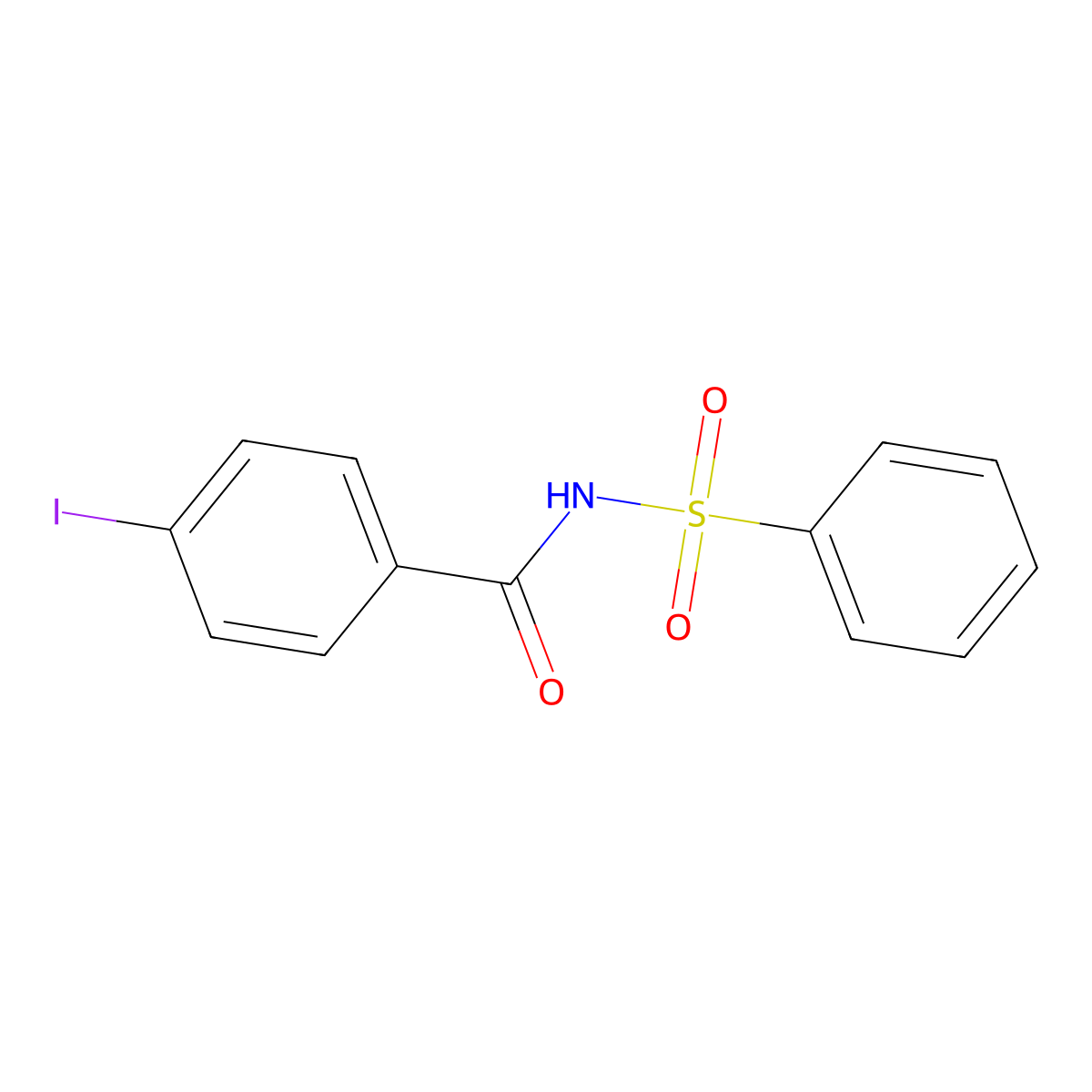 4-Iodo-N-(phenylsulfonyl)benzamide molecular structure, CAS 154498-20-1