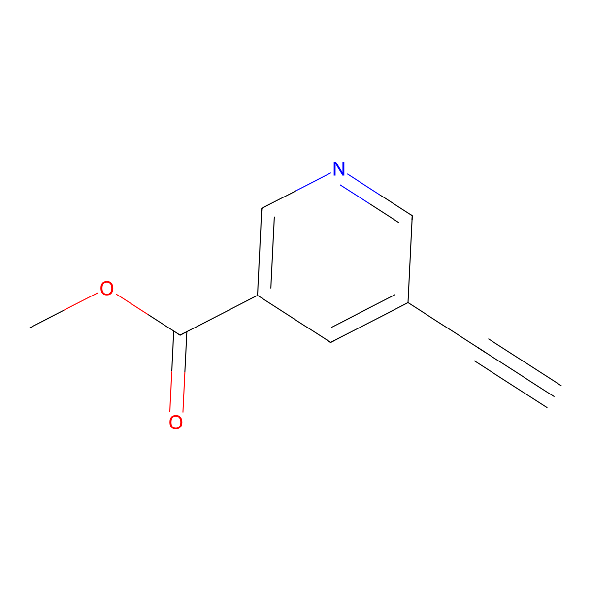 Methyl 5-ethynylnicotinate molecular structure, CAS 154498-29-0