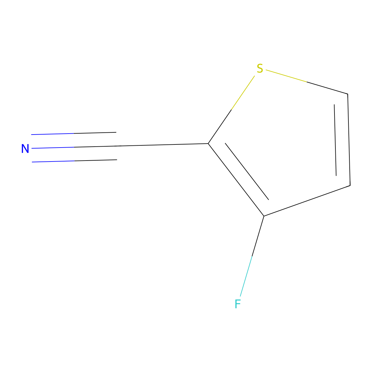 3-Fluorothiophene-2-carbonitrile molecular structure, CAS 154499-46-4