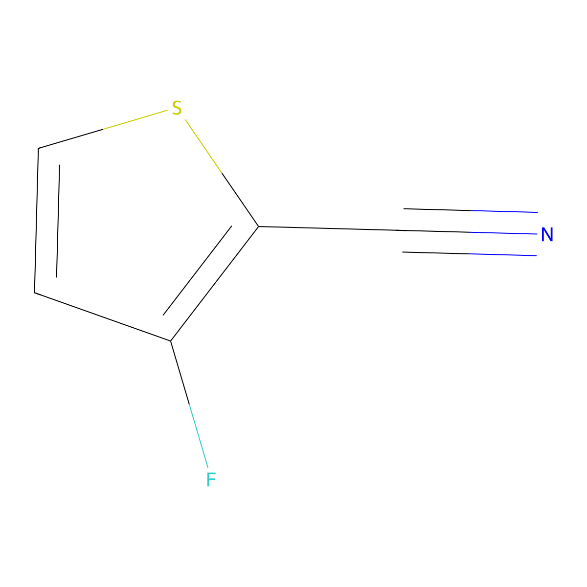 3-Fluorothiophene-2-carbonitrile molecular structure, CAS 154499-46-4