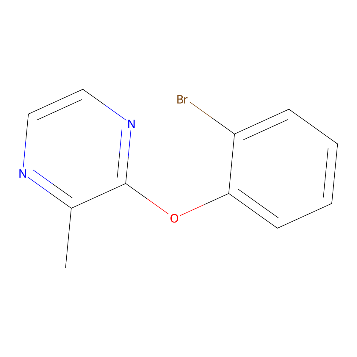 2-(2-Bromophenoxy)-3-methylpyrazine molecular structure, CAS 1544993-06-7