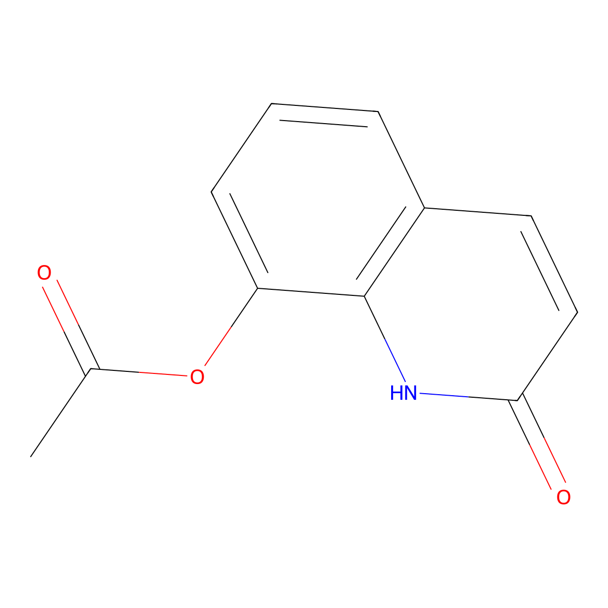 2-Oxo-1,2-dihydroquinolin-8-yl acetate molecular structure, CAS 15450-72-3