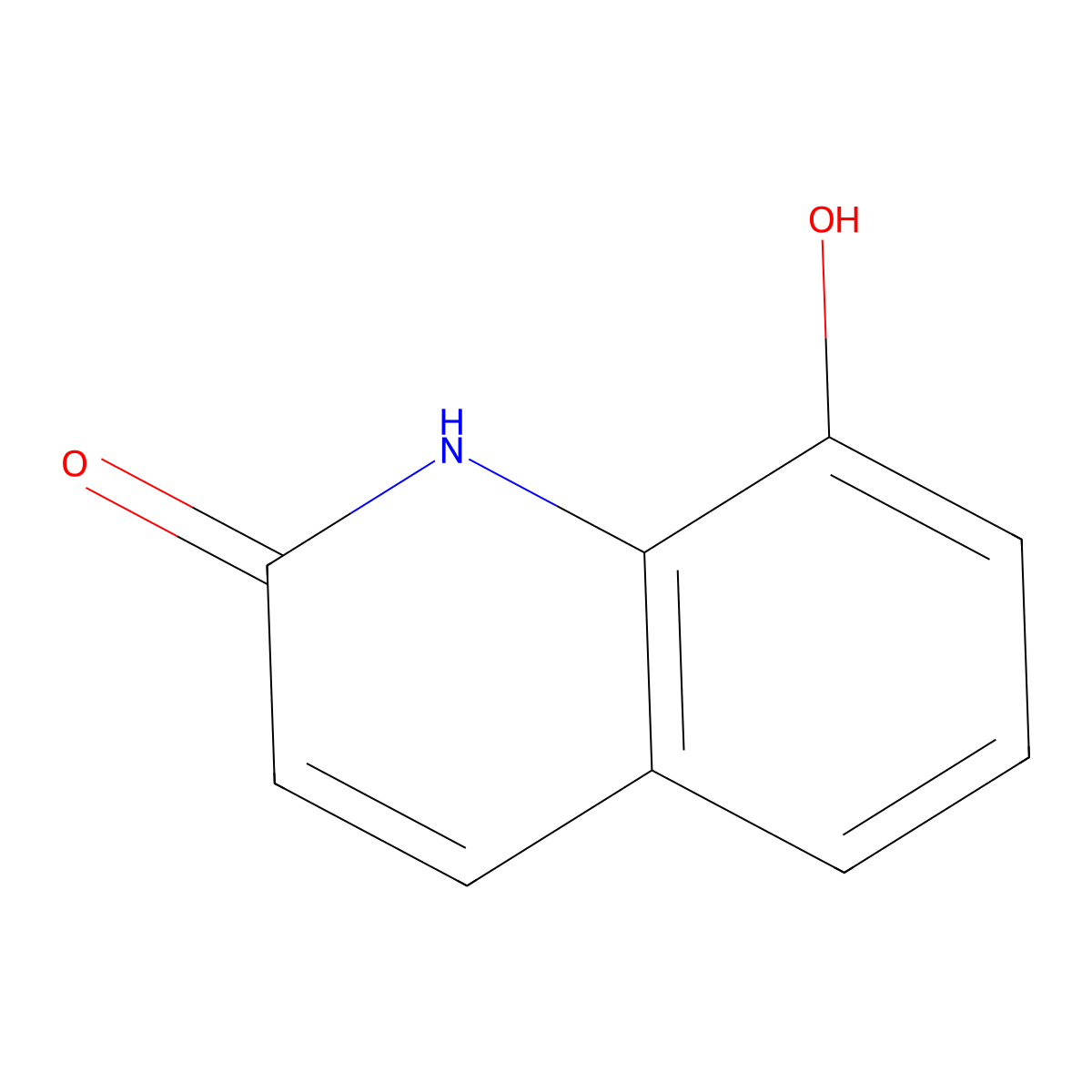 8-hydroxyquinolin-2(1H)-one molecular structure, CAS 15450-76-7