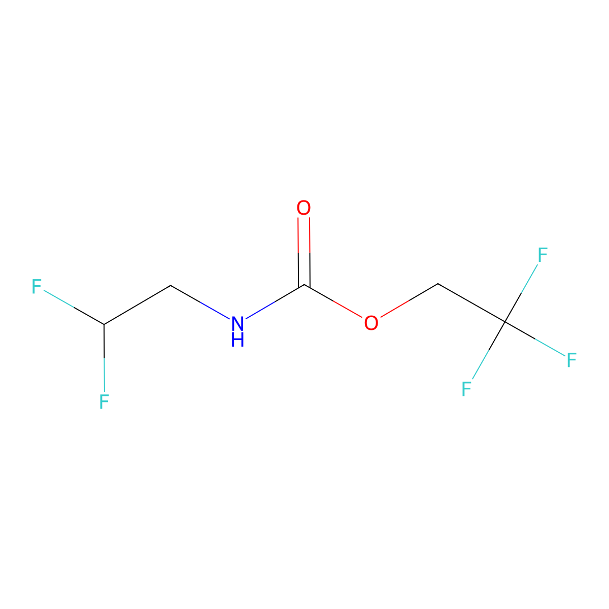 2,2,2-trifluoroethyl N-(2,2-difluoroethyl)carbamate molecular structure, CAS 1545001-73-7