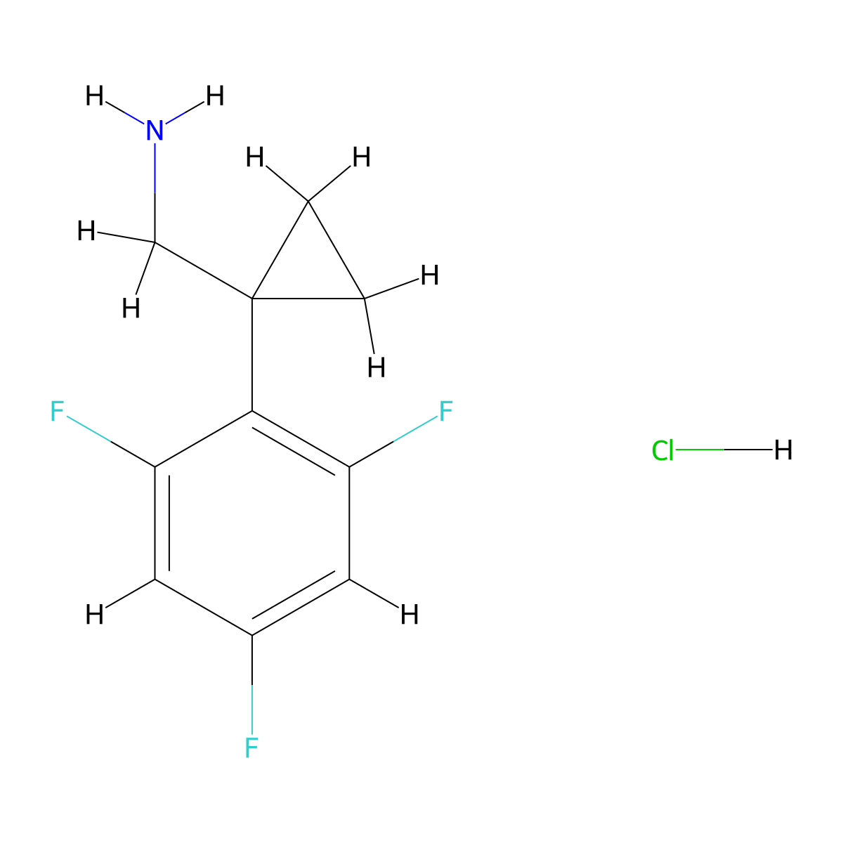 [1-(2,4,6-Trifluorophenyl)cyclopropyl]methanamine hydrochloride molecular structure, CAS 1545011-68-4