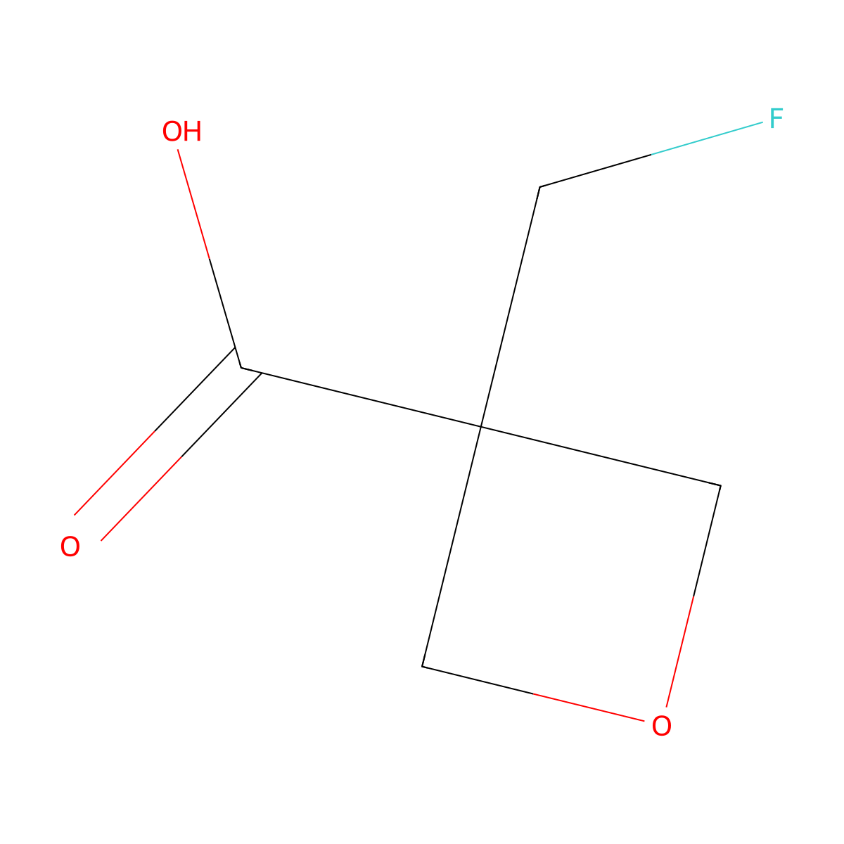 3-(Fluoromethyl)oxetane-3-carboxylic acid molecular structure, CAS 1545011-97-9