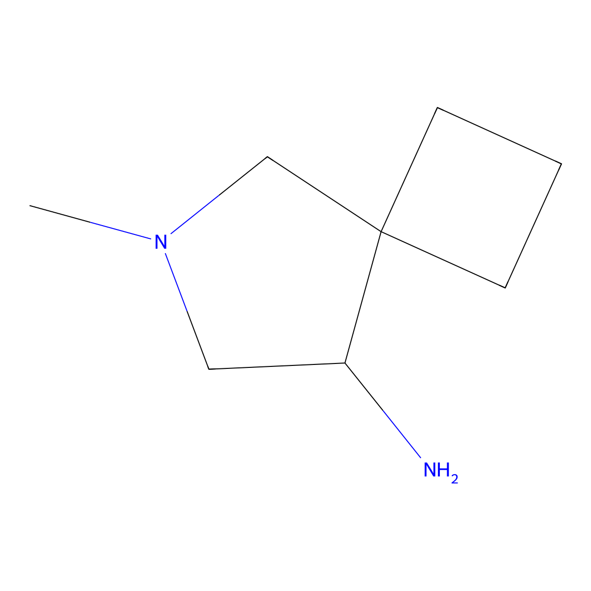 6-Methyl-6-azaspiro[3.4]octan-8-amine molecular structure, CAS 1545012-04-1