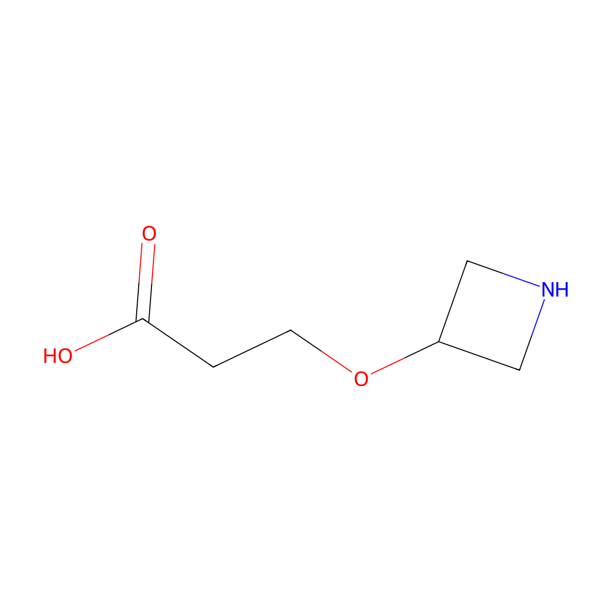 3-(Azetidin-3-yloxy)propanoic acid molecular structure, CAS 1545012-12-1