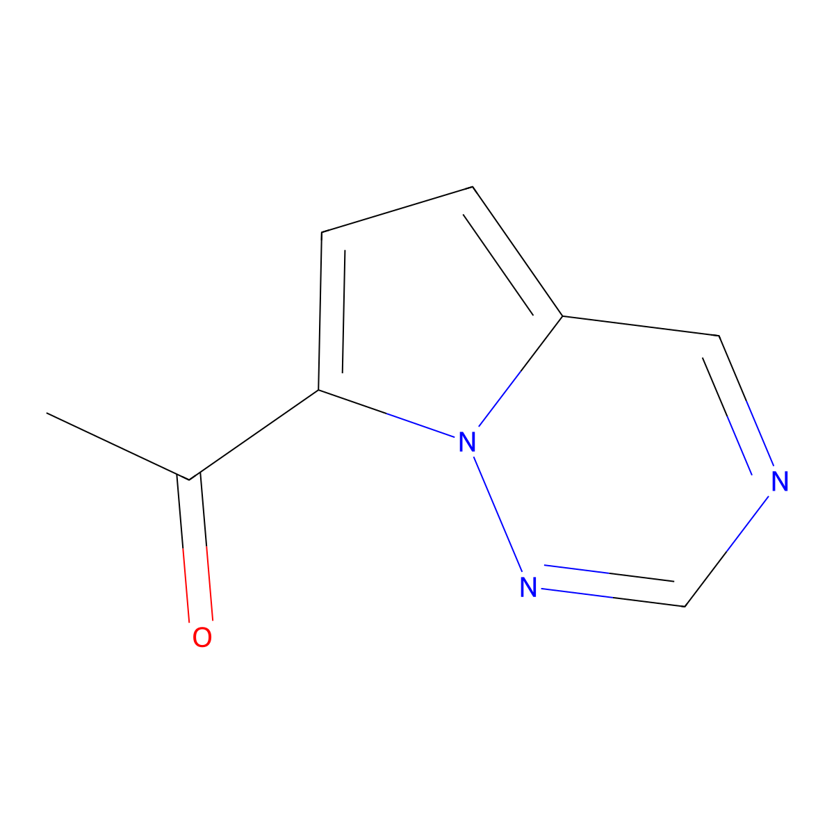 1-(Pyrrolo[2,1-f][1,2,4]triazin-7-yl)ethan-1-one molecular structure, CAS 1545012-48-3