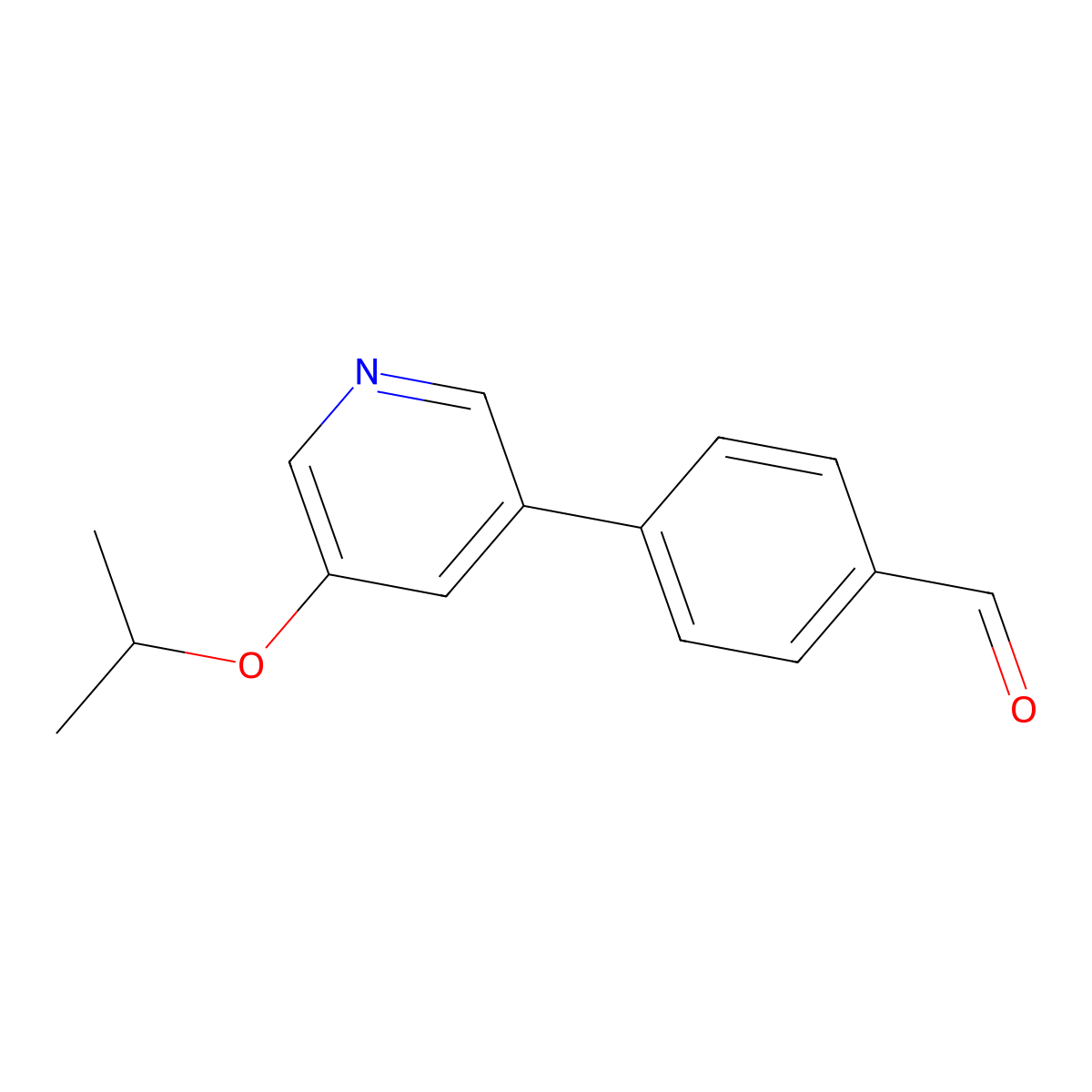 4-(5-Isopropoxypyridin-3-yl)benzaldehyde molecular structure, CAS 1545014-87-6