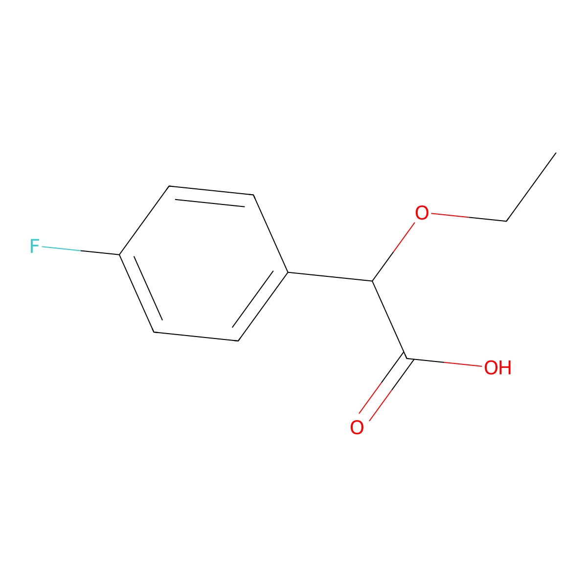 2-Ethoxy-2-(4-fluorophenyl)acetic acid molecular structure, CAS 1545015-96-0