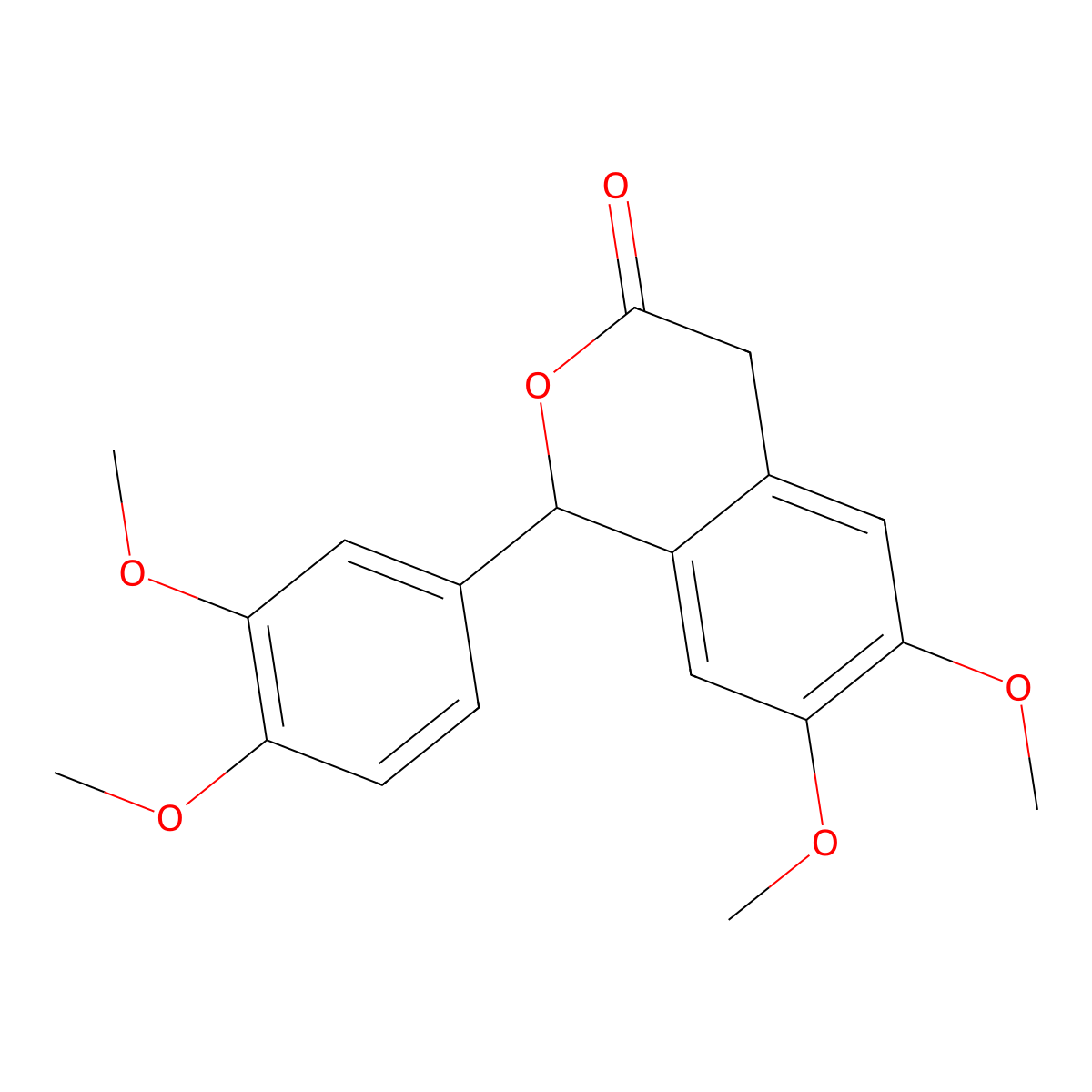 1-(3,4-dimethoxyphenyl)-6,7-dimethoxy-1,4-dihydro-3H-isochromen-3-one molecular structure, CAS 154502-82-6