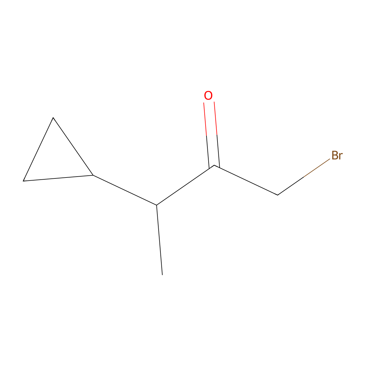 1-Bromo-3-cyclopropylbutan-2-one molecular structure, CAS 1545038-58-1