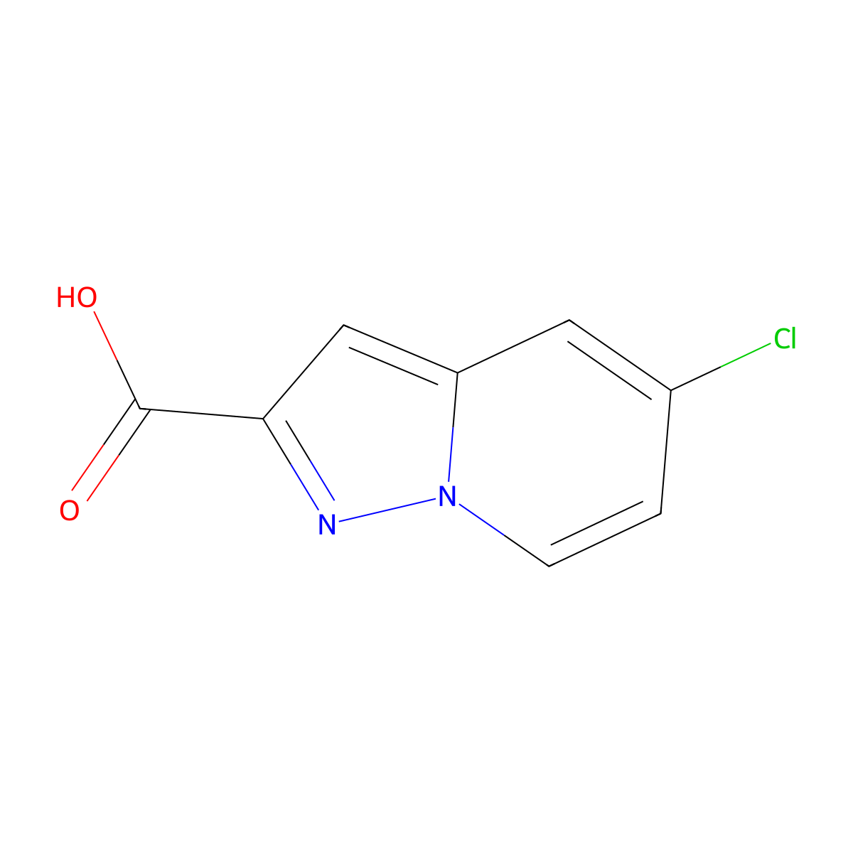 5-Chloropyrazolo[1,5-a]pyridine-2-carboxylic acid molecular structure, CAS 1545047-49-1