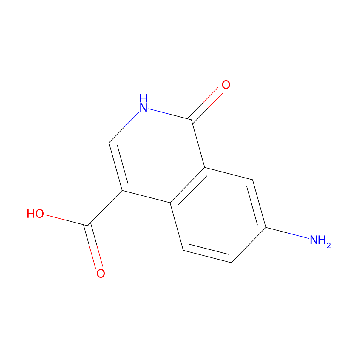 7-Amino-1-oxo-1,2-dihydroisoquinoline-4-carboxylic acid molecular structure, CAS 1545047-94-6