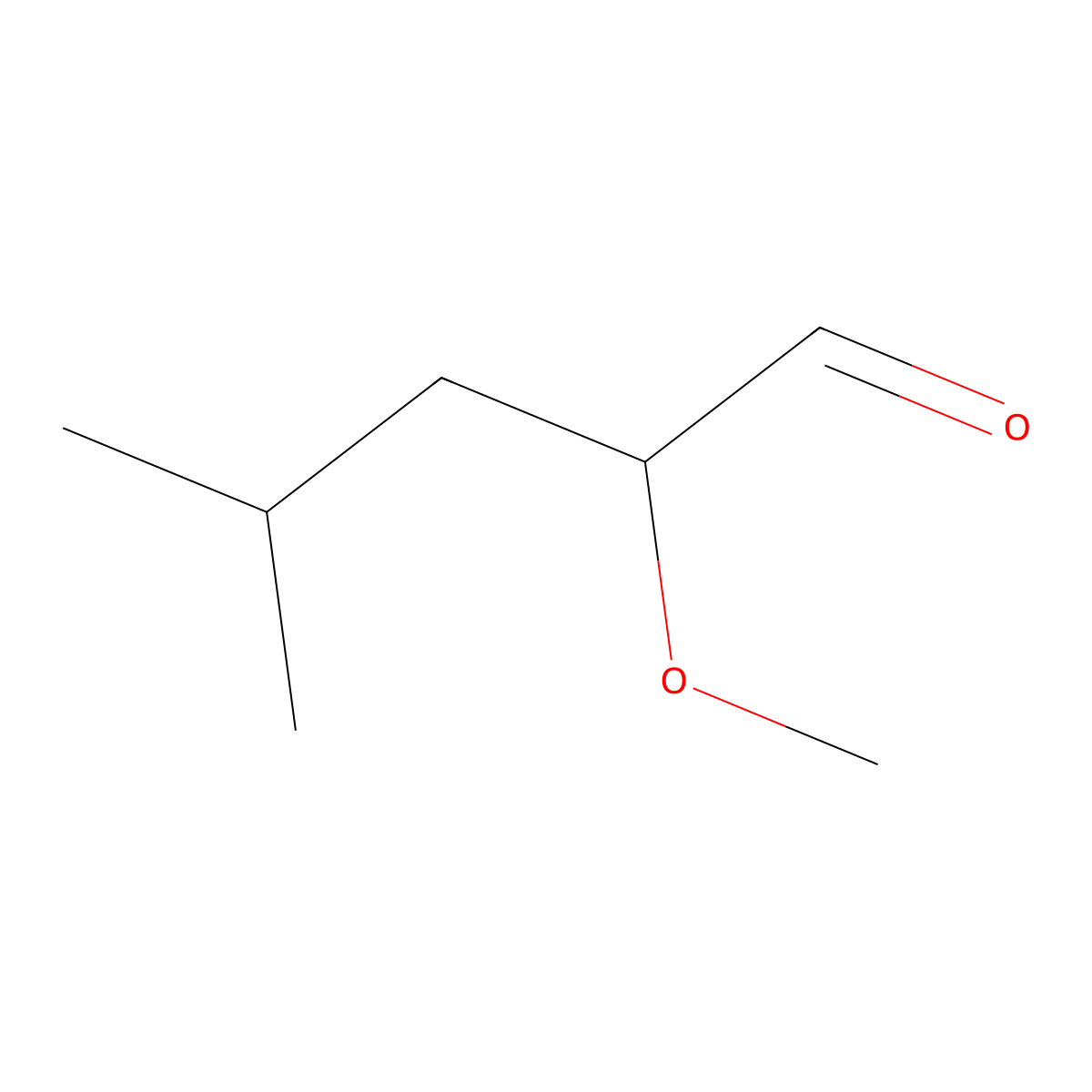 2-Methoxy-4-methylpentanal molecular structure, CAS 1545048-99-4