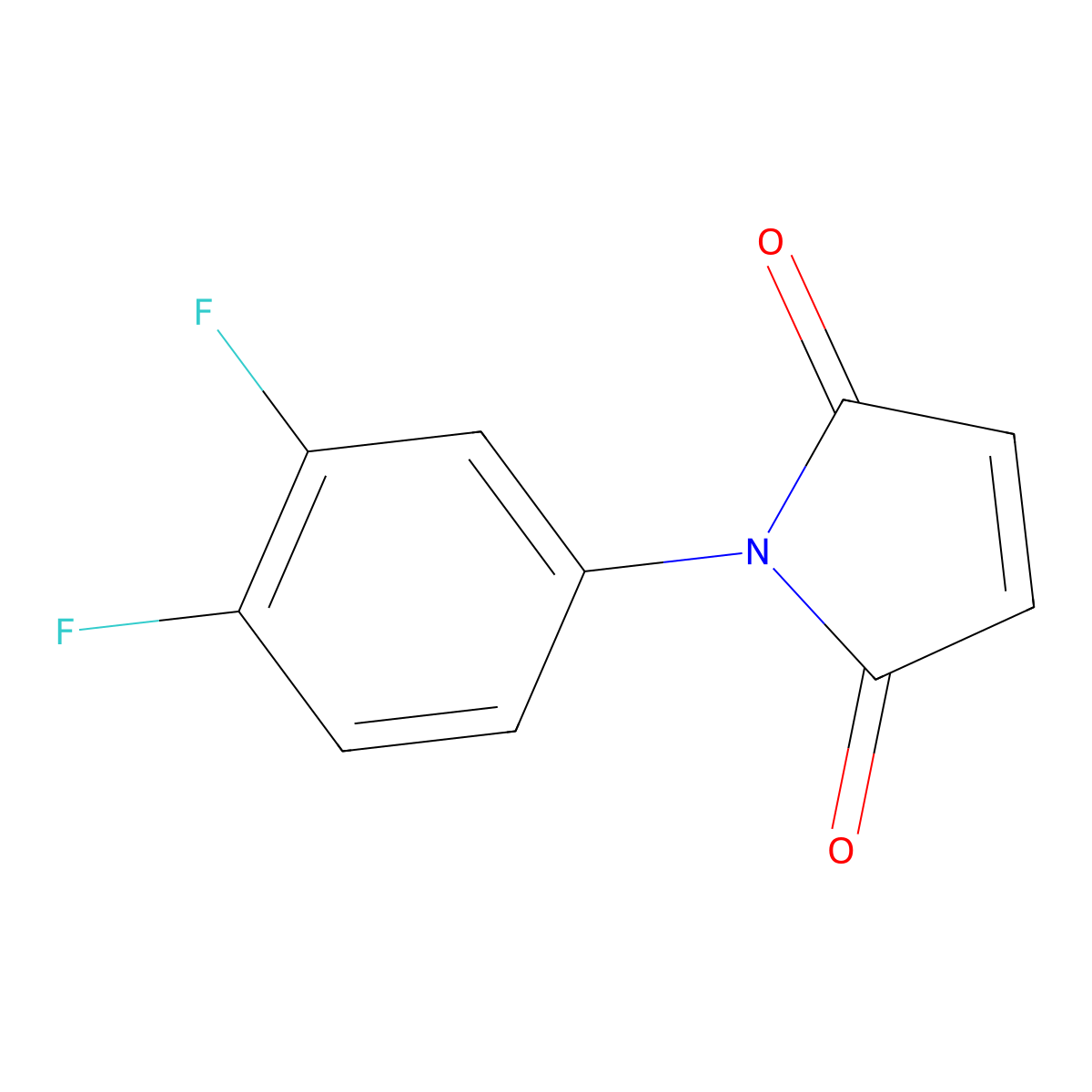 1-(3,4-Difluorophenyl)-1H-pyrrole-2,5-dione molecular structure, CAS 154505-91-6