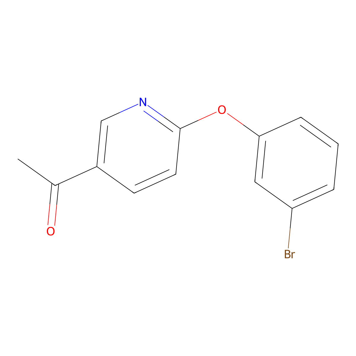 1-(6-(3-Bromophenoxy)pyridin-3-yl)ethanone molecular structure, CAS 1545051-54-4