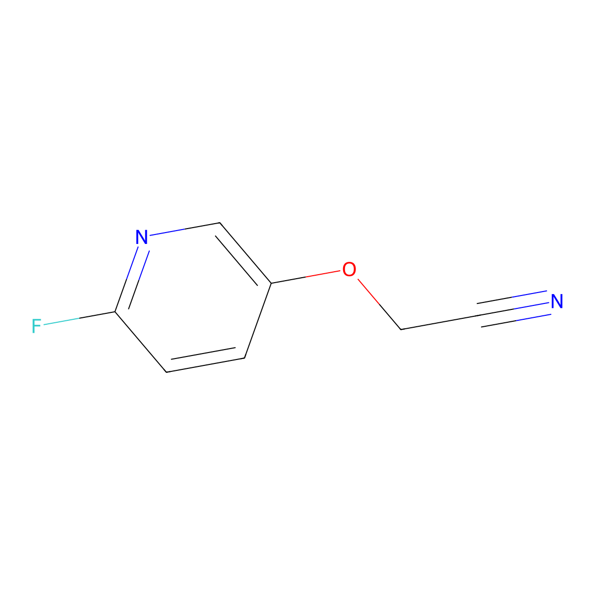 2-[(6-Fluoropyridin-3-yl)oxy]acetonitrile molecular structure, CAS 1545052-36-5