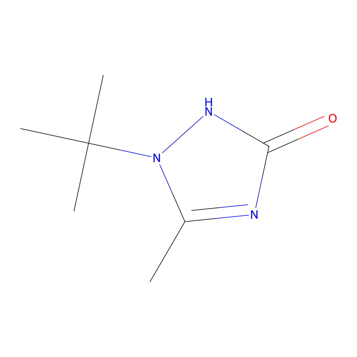 1-tert-butyl-5-methyl-1H-1,2,4-triazol-3-ol molecular structure, CAS 1545052-53-6