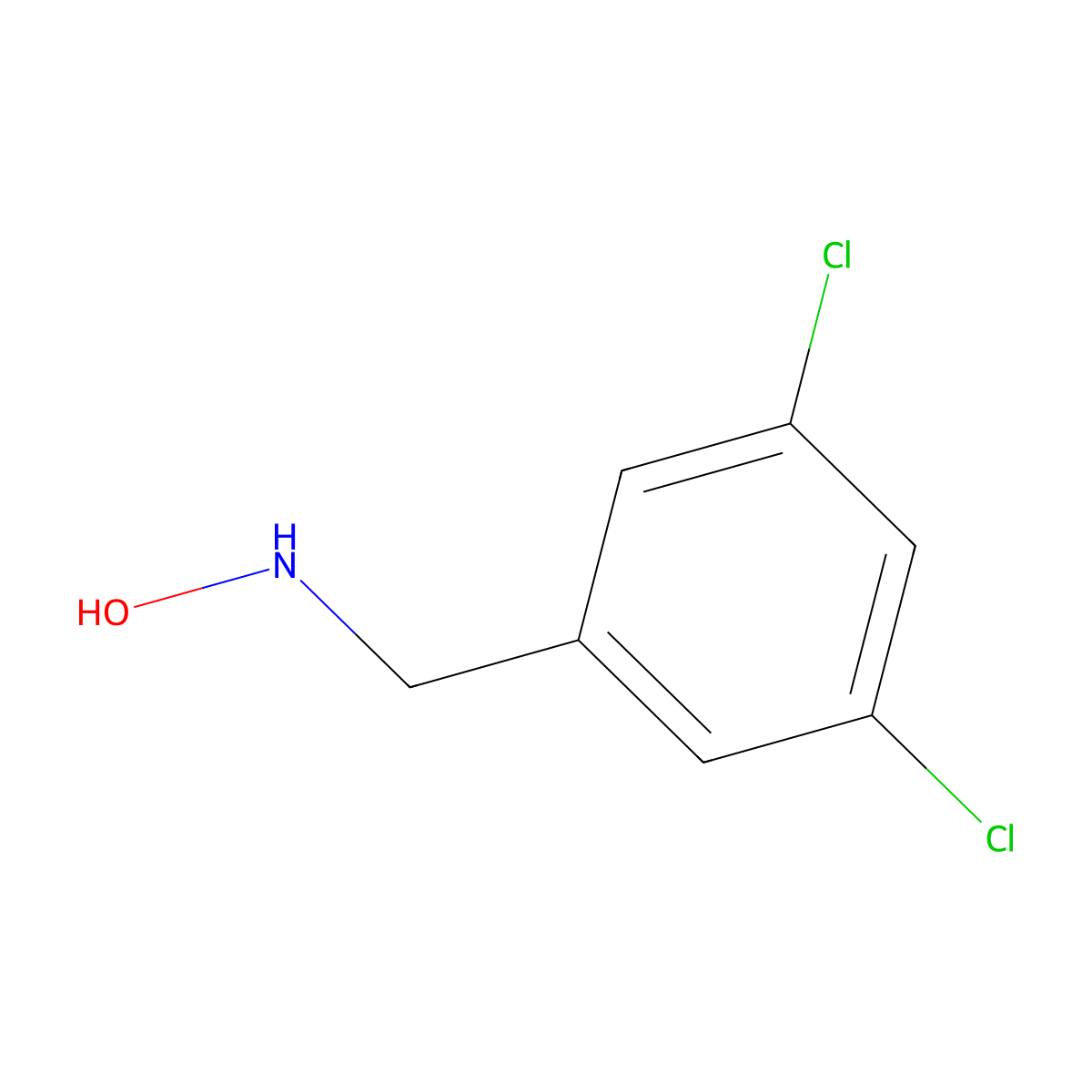 N-((3,5-dichlorophenyl)methyl)hydroxylamine molecular structure, CAS 1545064-36-5