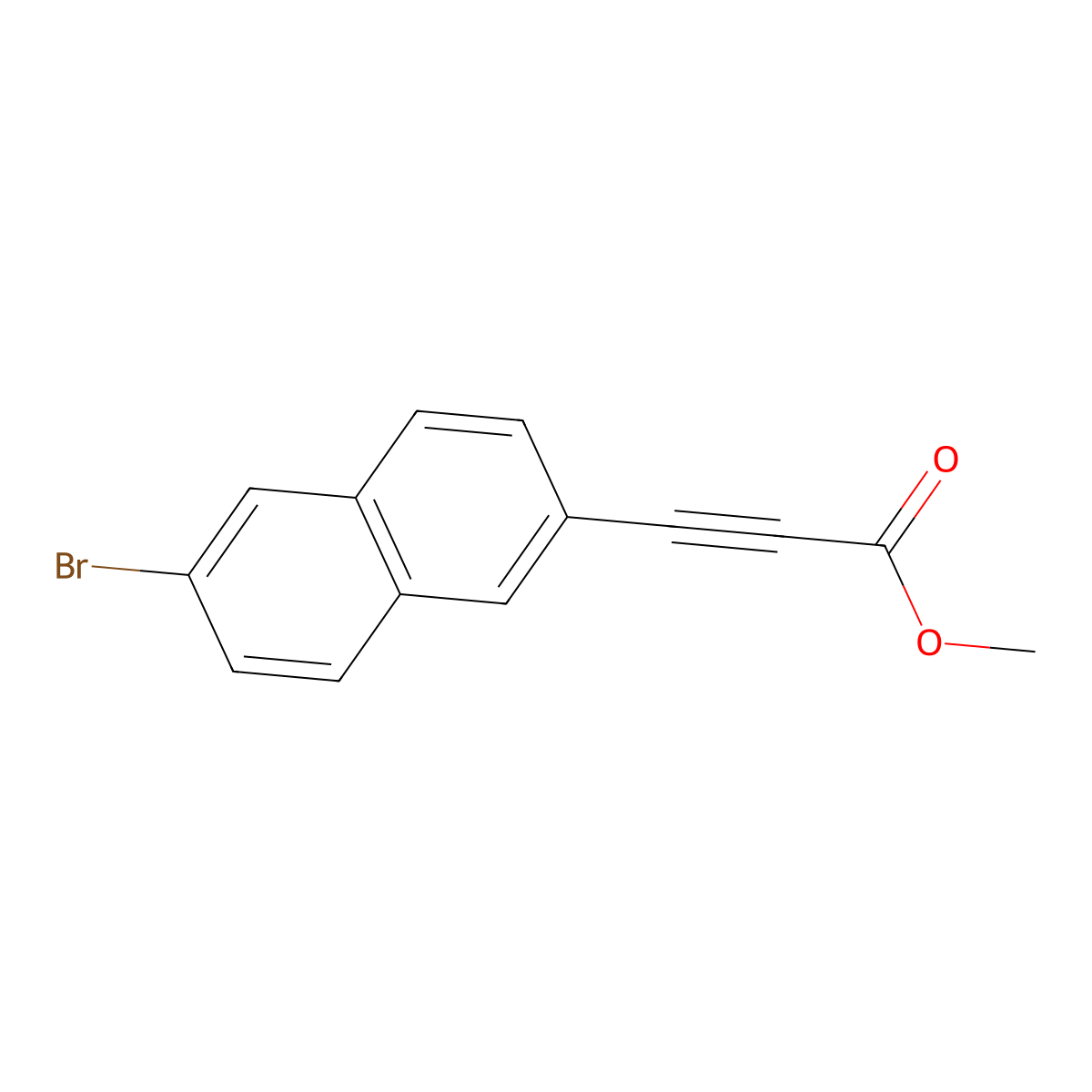 Methyl 3-(6-bromonaphthalen-2-YL)propiolate molecular structure, CAS 1545071-82-6