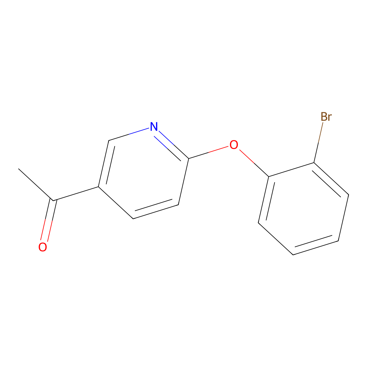 1-(6-(2-Bromophenoxy)pyridin-3-yl)ethanone molecular structure, CAS 1545087-28-2