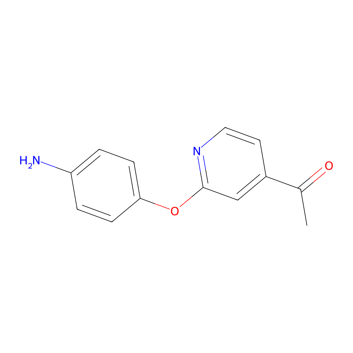 4-Acetyl-2-(4-aminophenoxy) pyridine molecular structure, CAS 1545087-40-8
