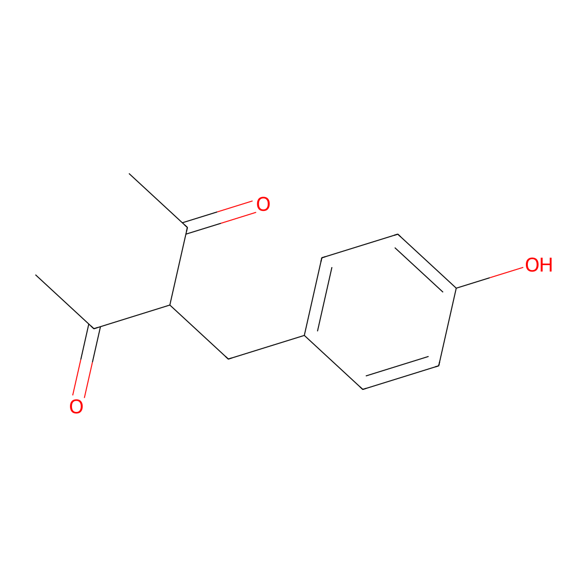 2,4-Pentanedione, 3-(p-hydroxybenzyl)- molecular structure, CAS 15451-07-7