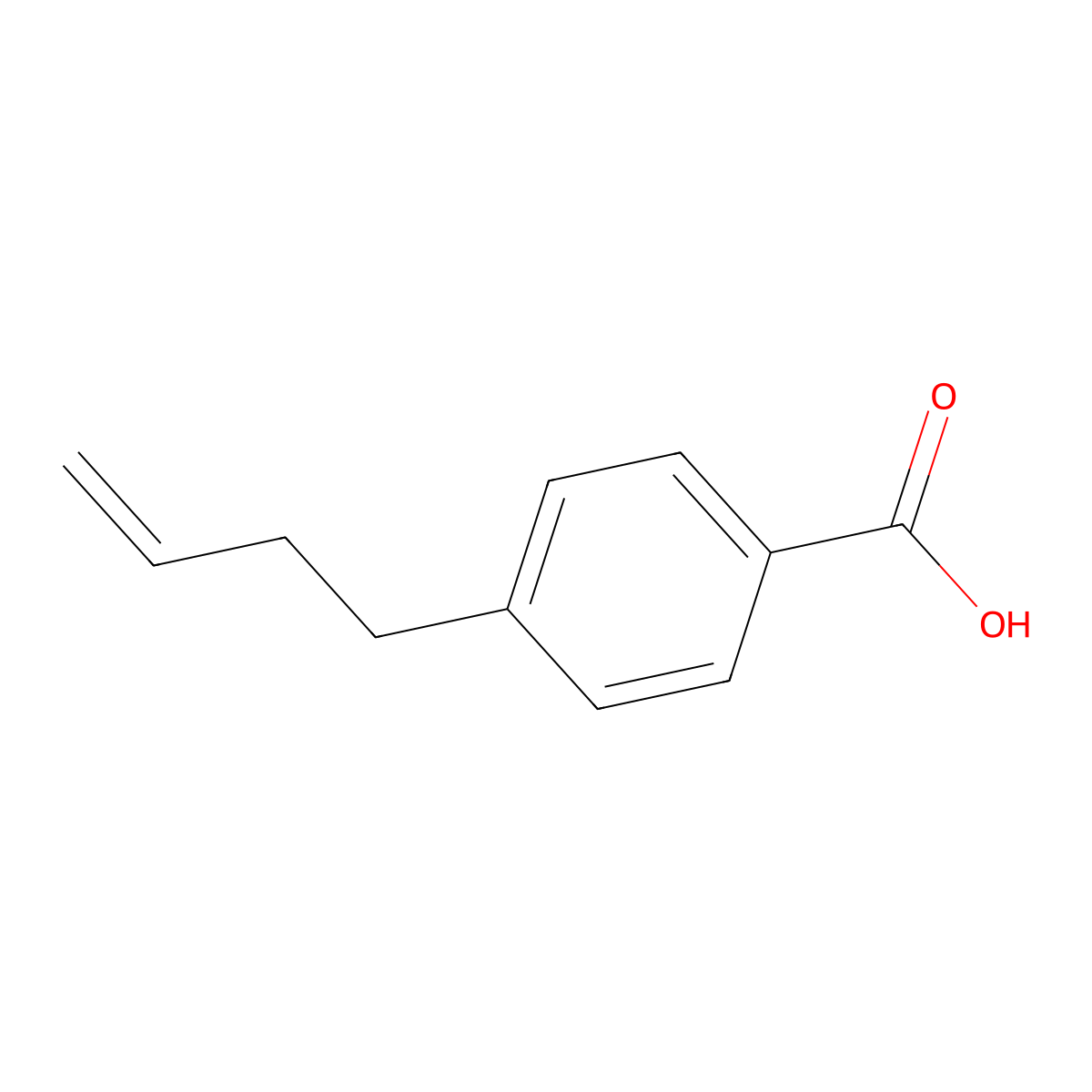 4-(But-3-en-1-yl)benzoic acid molecular structure, CAS 15451-35-1