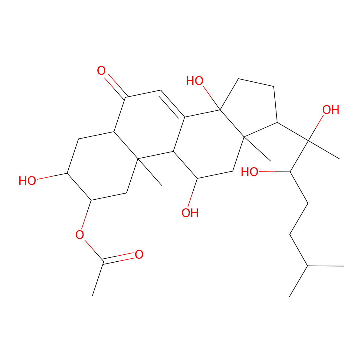 Ajugasterone C 2-acetate molecular structure, CAS 154510-93-7