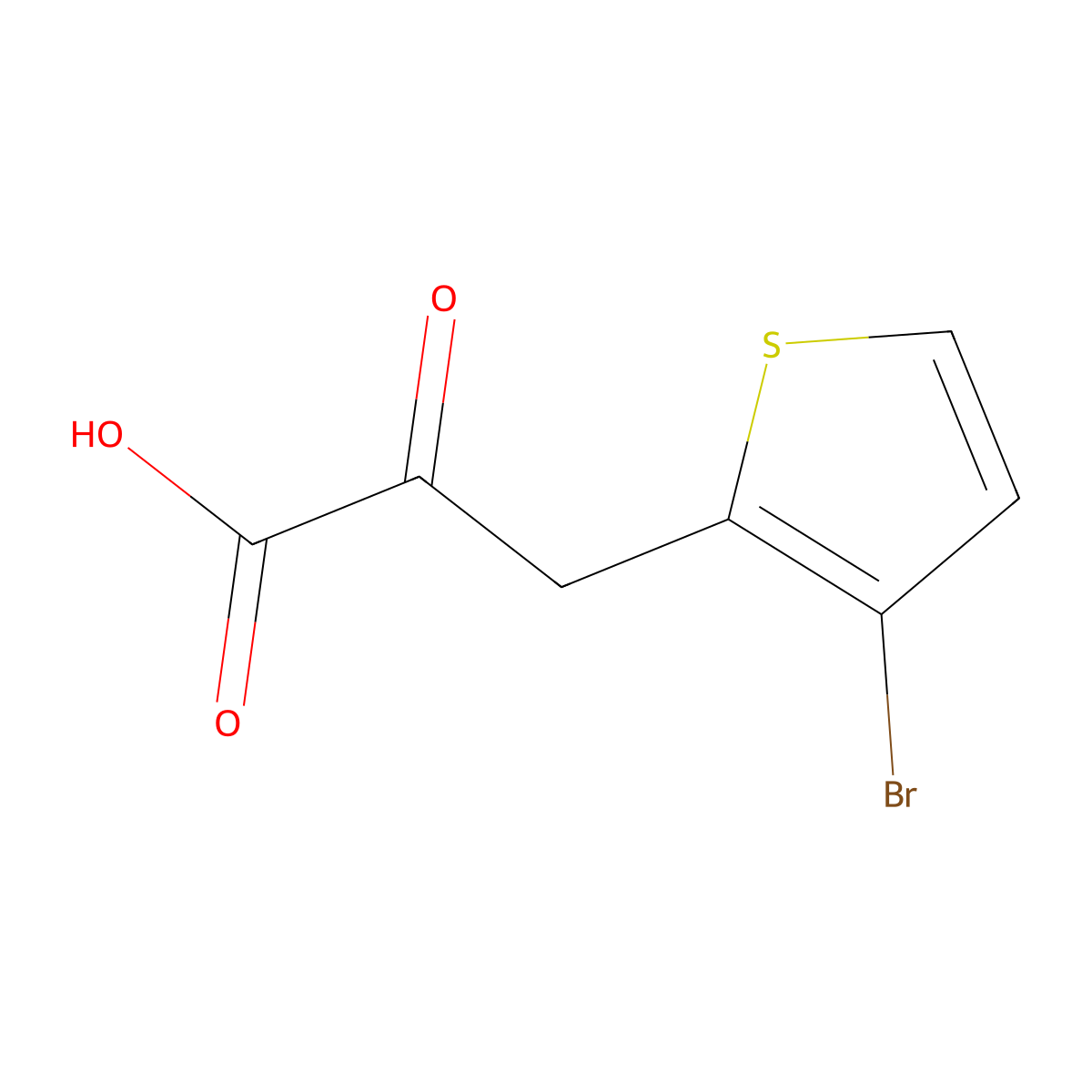 3-(3-Bromothiophen-2-yl)-2-oxopropanoic acid molecular structure, CAS 1545103-73-8