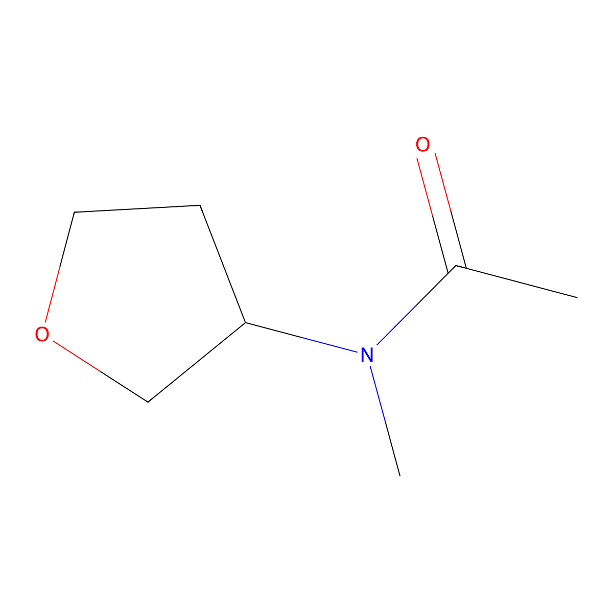 N-methyl-N-(oxolan-3-yl)acetamide molecular structure, CAS 1545117-00-7