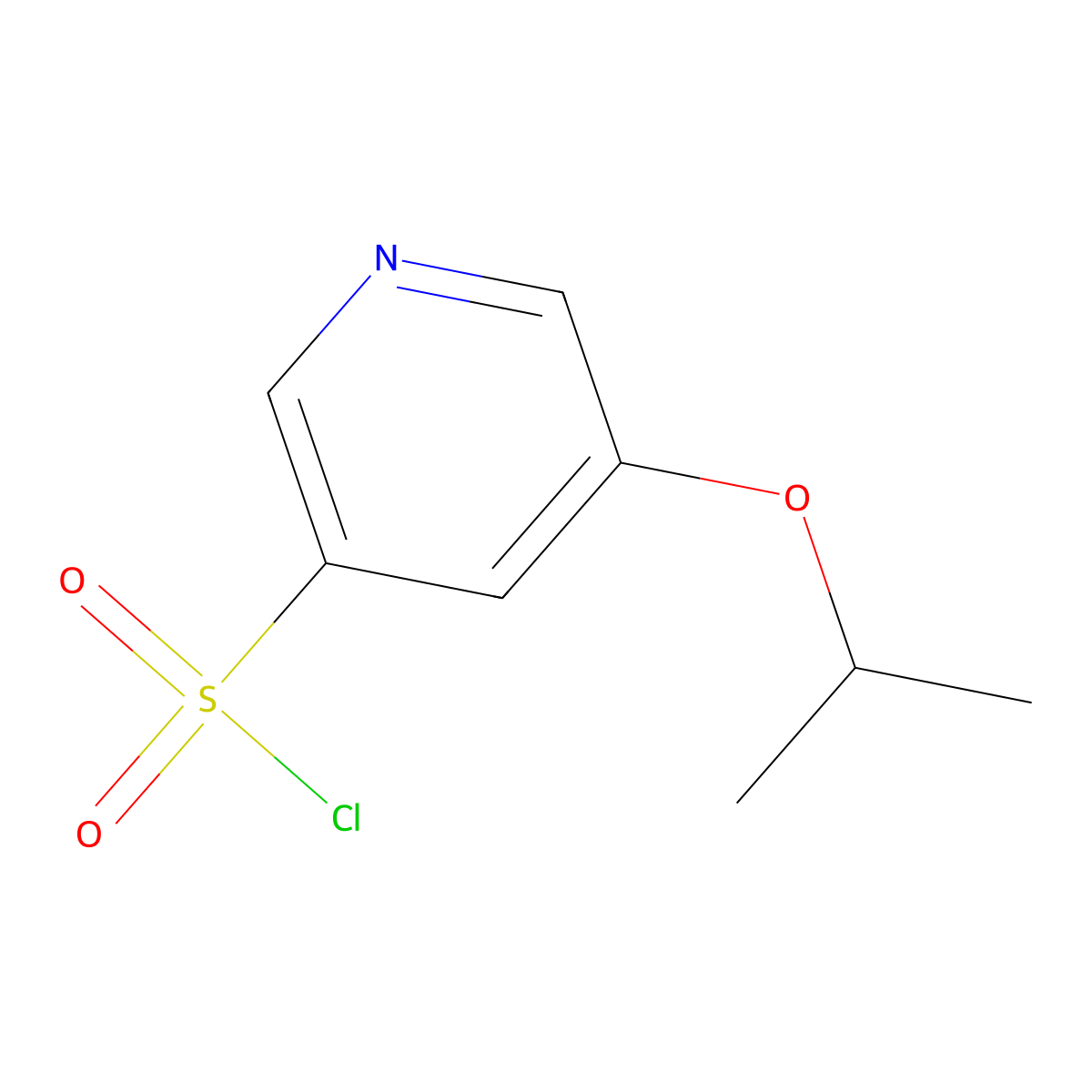 5-(Propan-2-yloxy)pyridine-3-sulfonyl chloride molecular structure, CAS 1545127-49-8